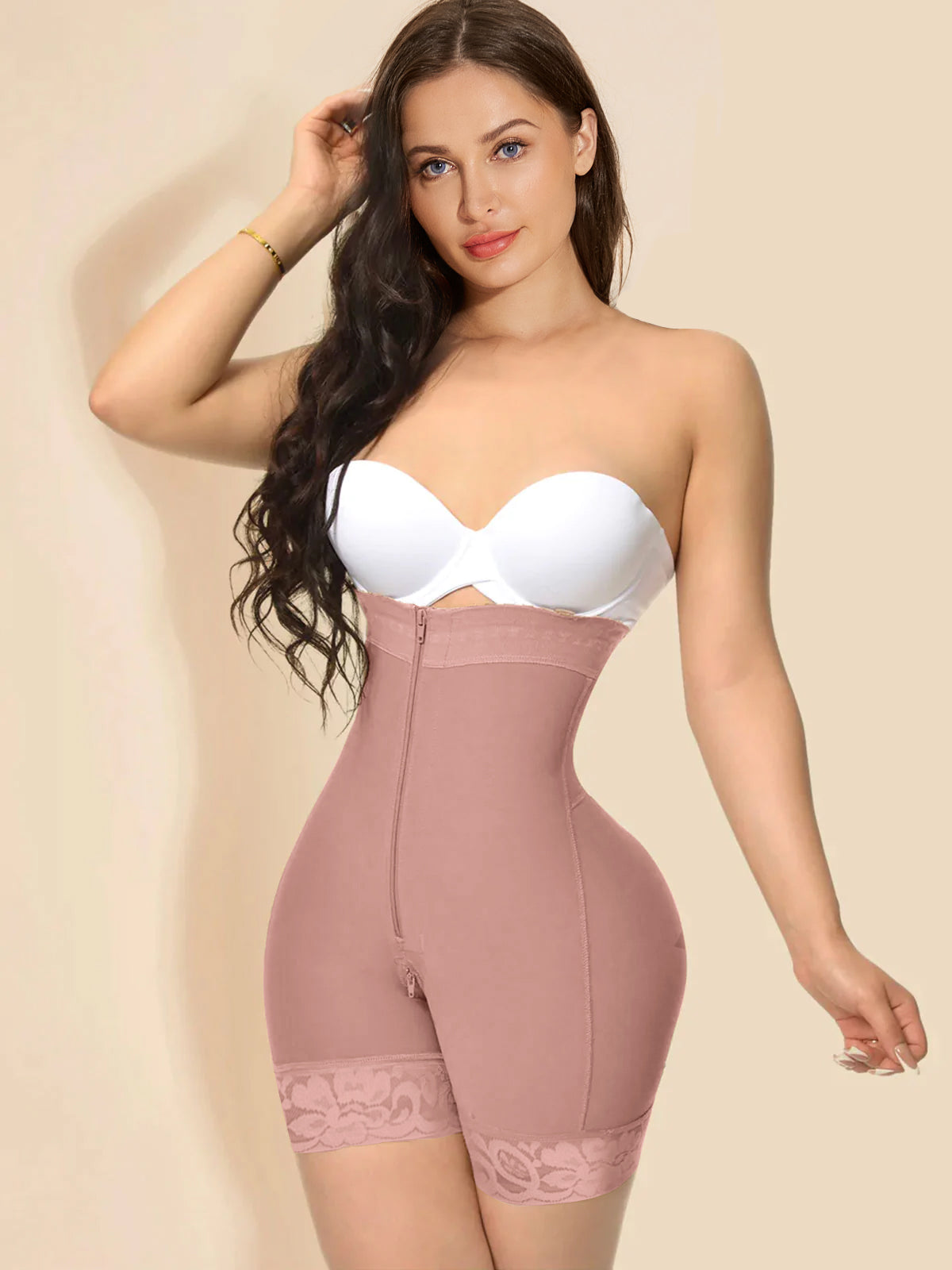 Butt Lifter Shapewear Shorts Crotch with Zipper Ref 1008